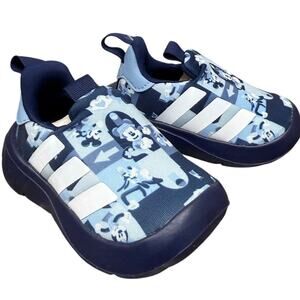 NIB adidas Disney Mickey Mouse Monofit Trainer Kids 4K Slip-On Sneakers